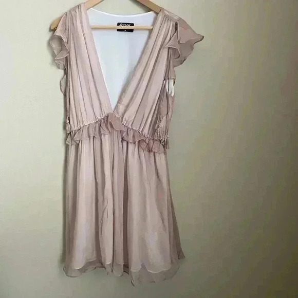 Nasty Gal Dresses & Skirts - Nasty Gal Ruffle Dress Dusty Rose Size Medium